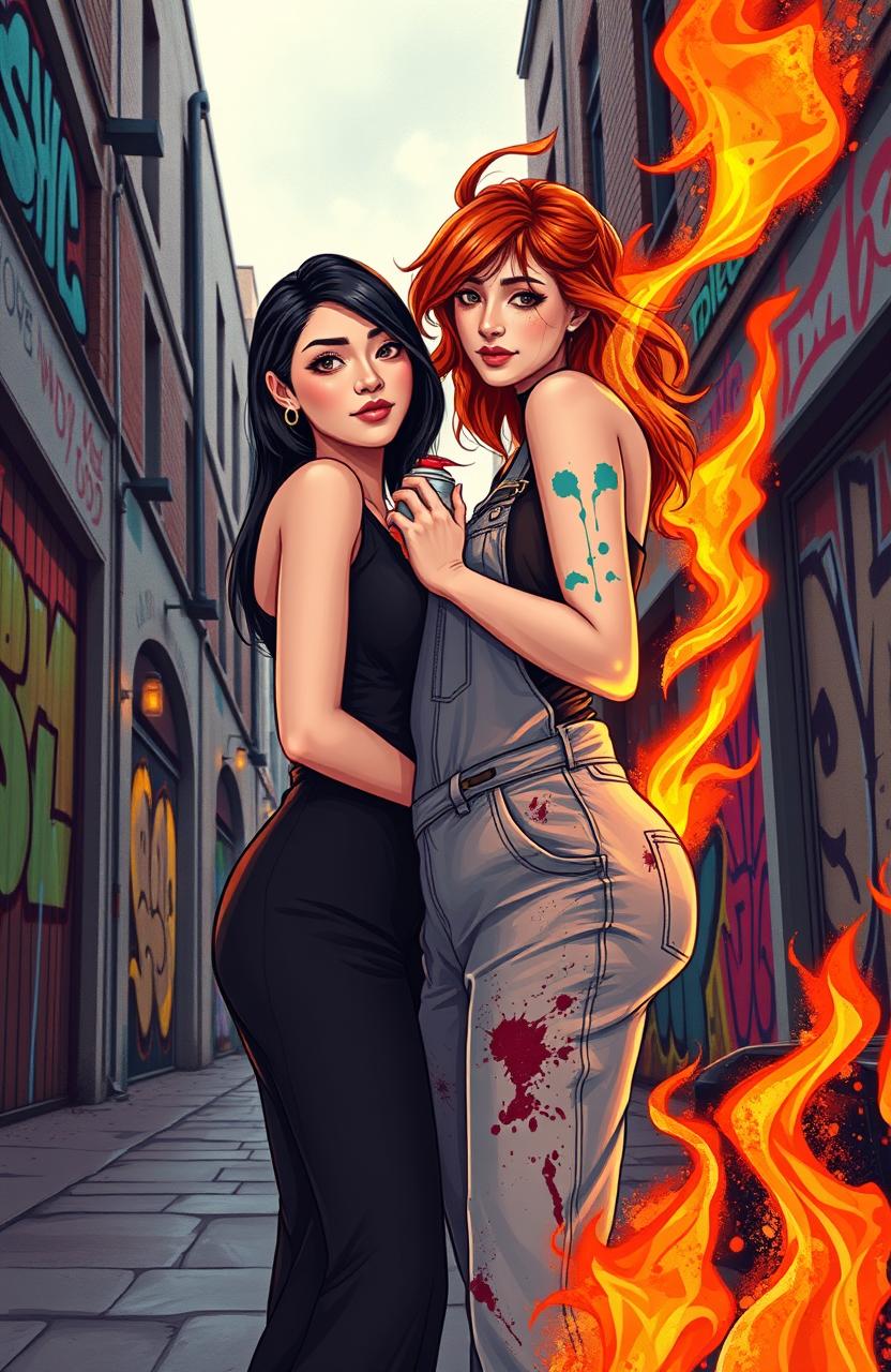 A romantic book cover illustration featuring two women leads set in Melbourne, Australia
