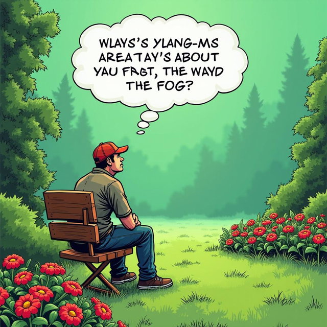 Surreal Backyard: A Comic-Style Revelation