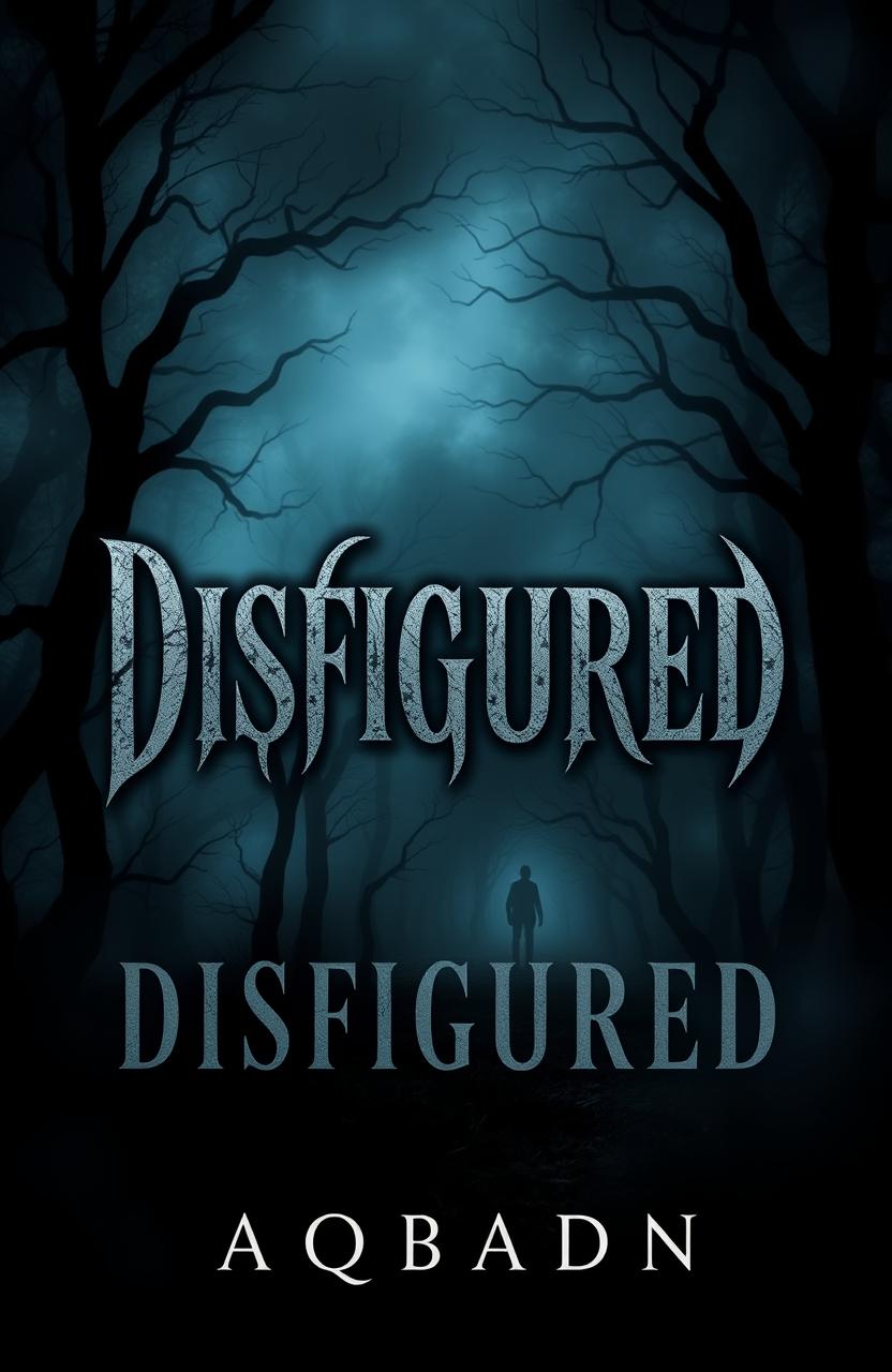 A book cover design with a mysterious and dark atmosphere