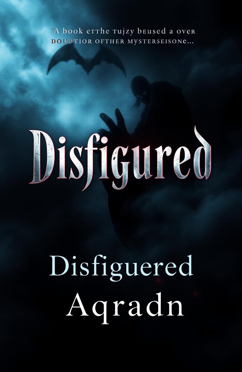 A stunning book cover design that captures a mysterious atmosphere, featuring eerie elements such as shadows and abstract shapes