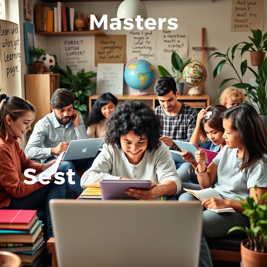 An enlightening and motivational image that encapsulates the concept of mastering self-education