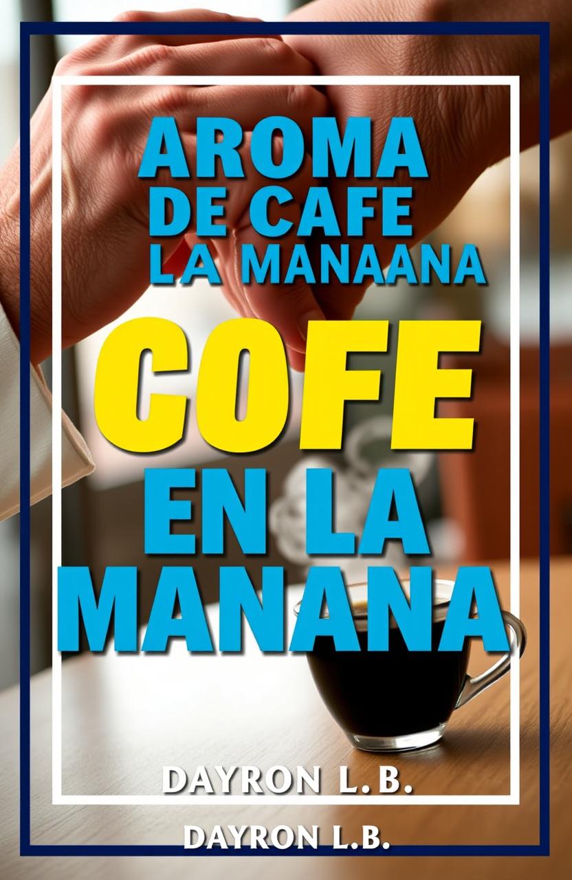 Two masculine hands about to touch, with a steaming cup of black coffee nearby