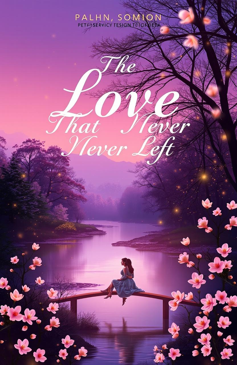 A visually stunning cover design for a poetry book titled "The Love That Never Left"