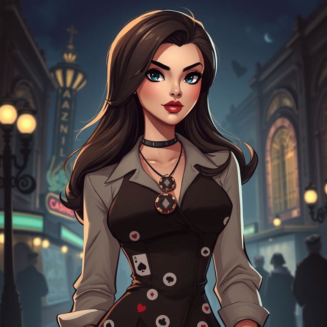 A dynamic character design for a modern woman who time travels to 1903 St