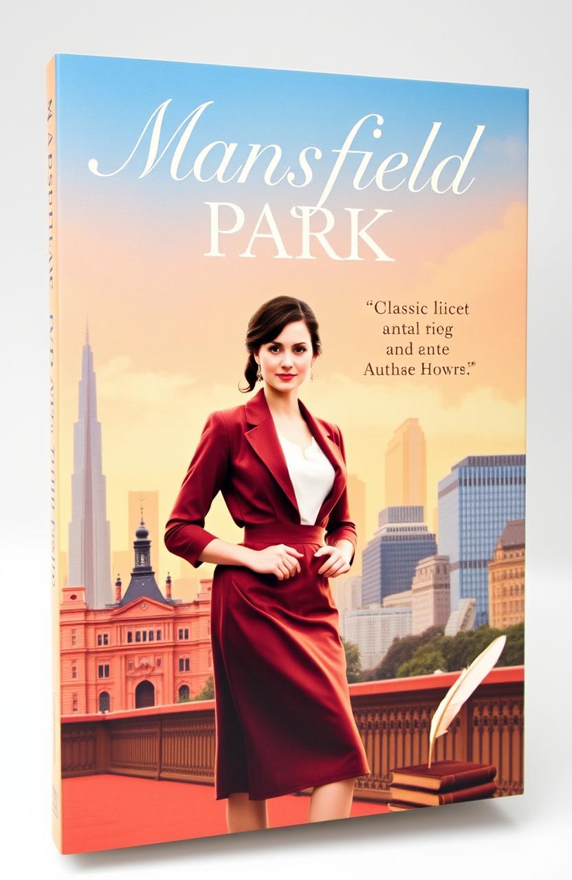 A modern book cover for a contemporary adaptation of 'Mansfield Park'