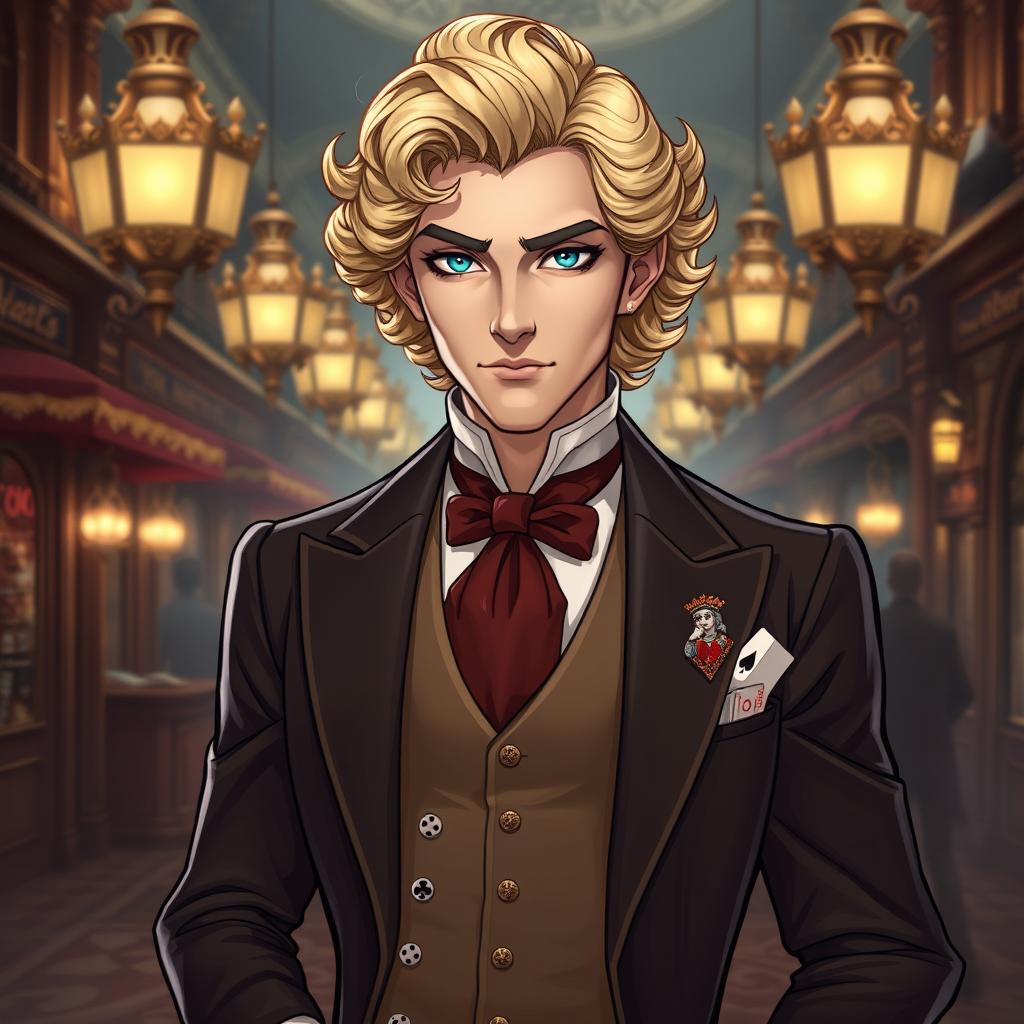 A striking character design for an aristocratic man from 1903 St