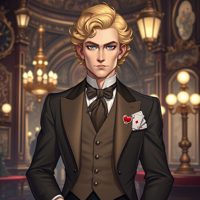 A striking character design for an aristocratic man from 1903 St