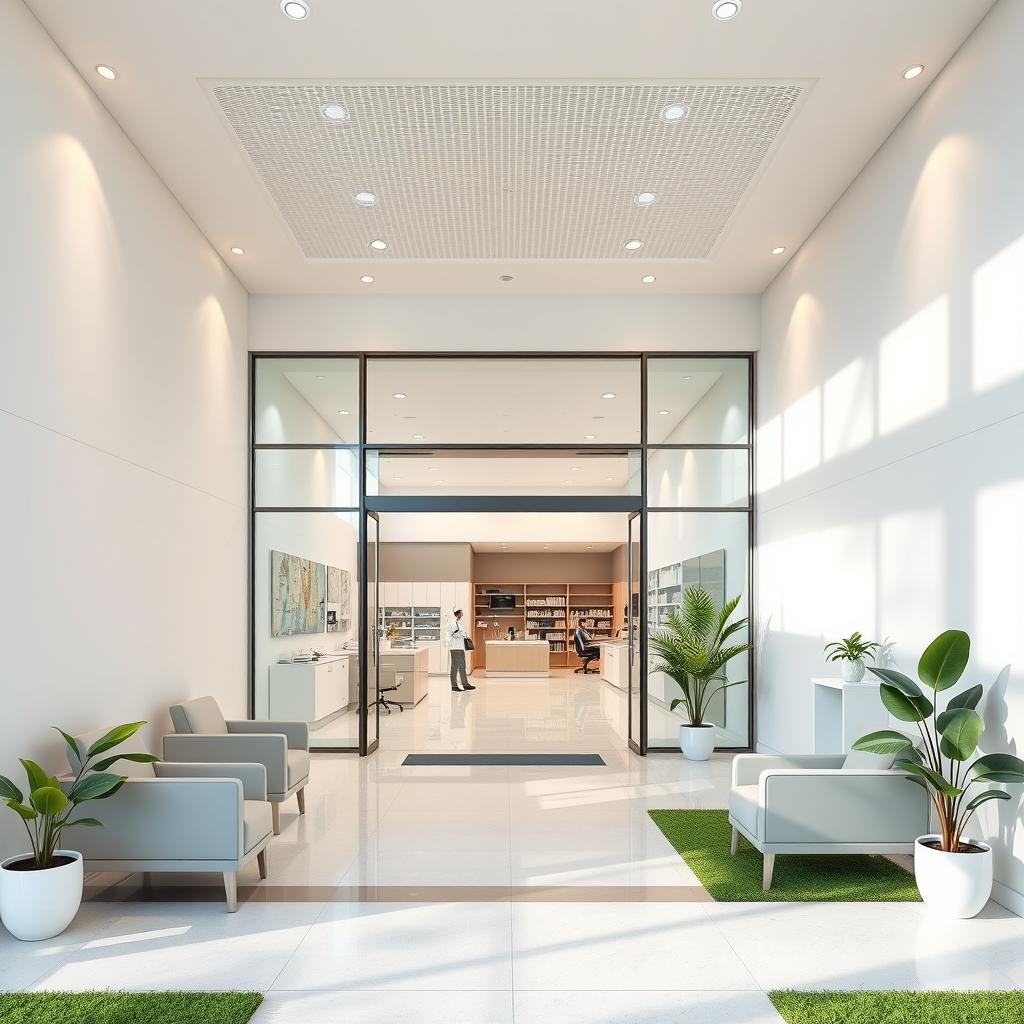 A modern and functional medical clinic designed for a small city like Evaz, Iran