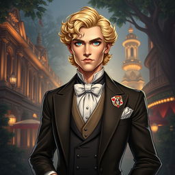 A captivating character design for an aristocratic man from 1903 St