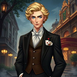 A captivating character design for an aristocratic man from 1903 St