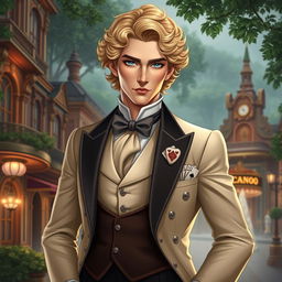 A captivating character design for an aristocratic man from 1903 St