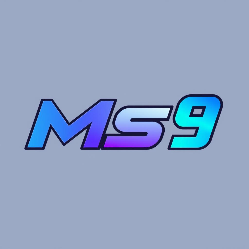 A stylish and modern logo featuring the letters 'Ms9' in an eye-catching and creative design