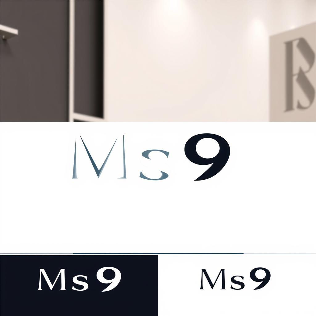 A modern and stylish logo design for a store featuring the text 'Ms9'