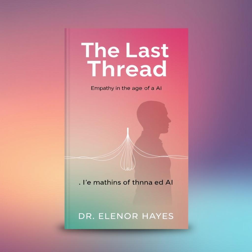 A book cover design for "The Last Thread: Empathy in the Age of AI" by Dr