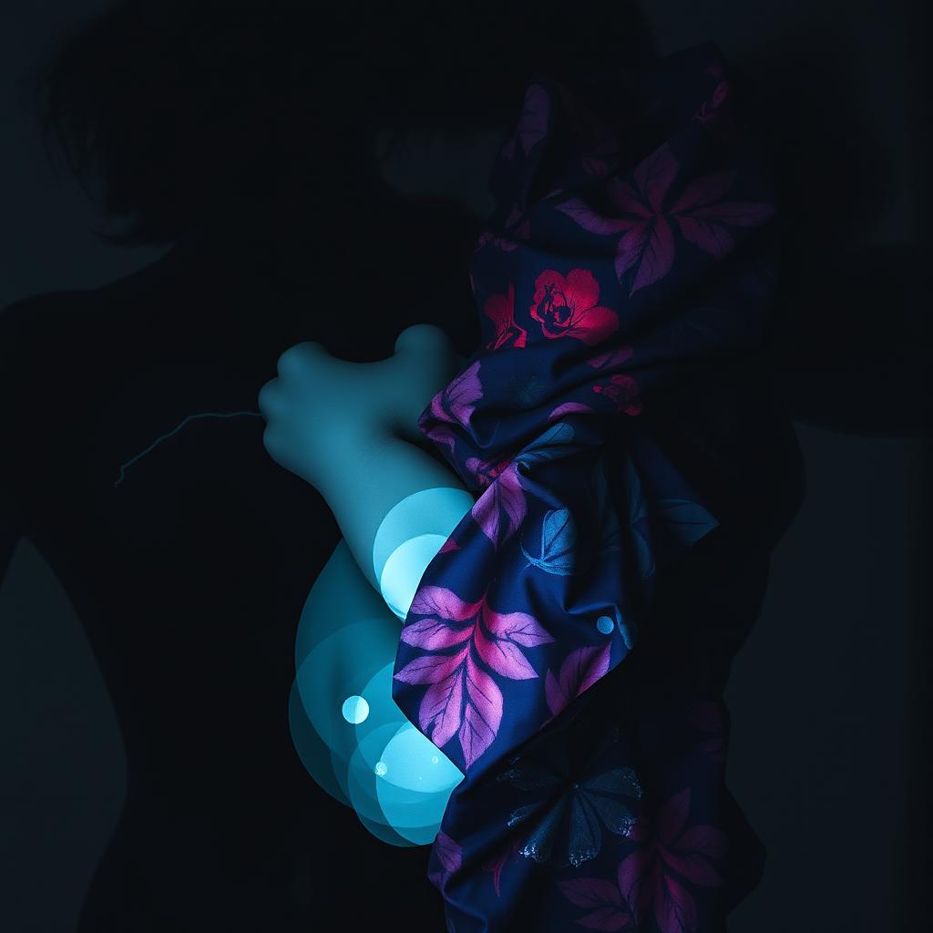 An artistic representation of the complex theme of fear and anxiety towards women, portrayed through abstract shapes and contrasting colors