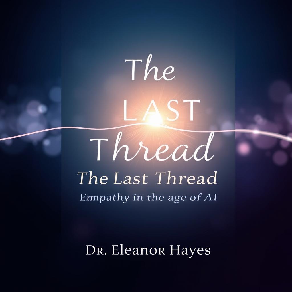 A book cover illustration for "The Last Thread: Empathy in the Age of AI" by Dr