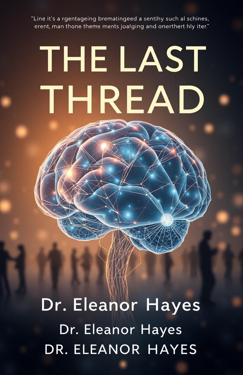 A captivating and thought-provoking book cover for "The Last Thread: Empathy in the Age of AI" by Dr