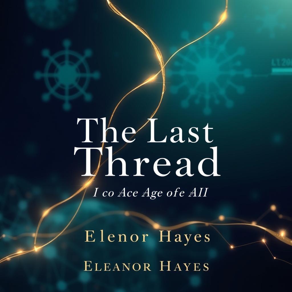 A professional eBook cover design for the title 'The Last Thread: Empathy in the Age of AI' by Eleanor Hayes