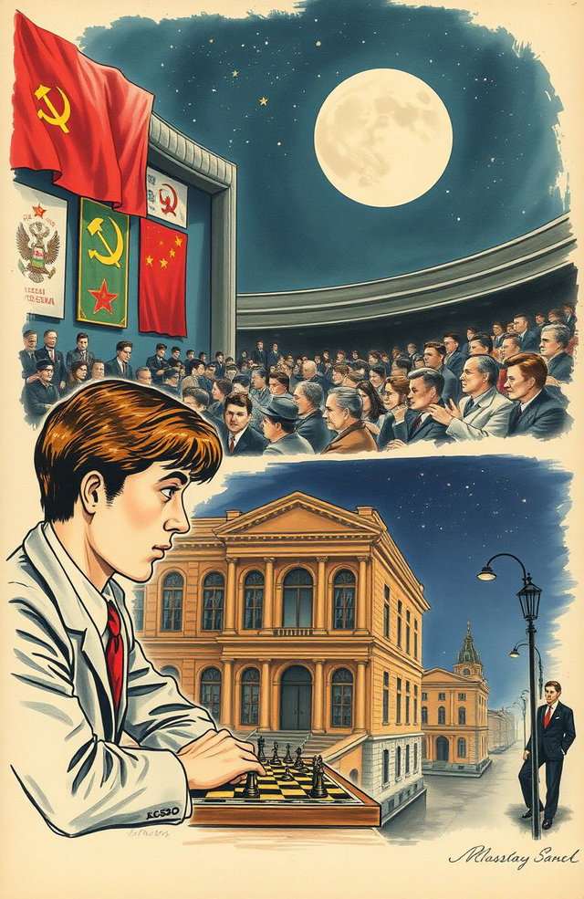 A vintage collage featuring two drawings