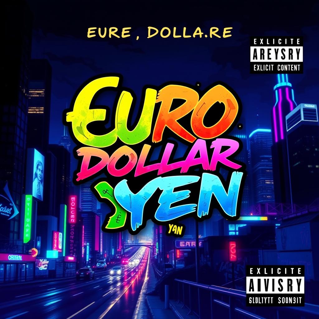 An album cover design for a song titled 'EURO DOLLAR YEN'