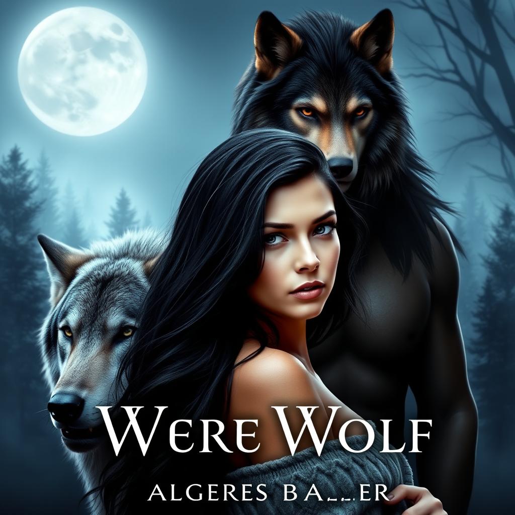 Enchanting Werewolf Romance Book Cover - Captivating Design