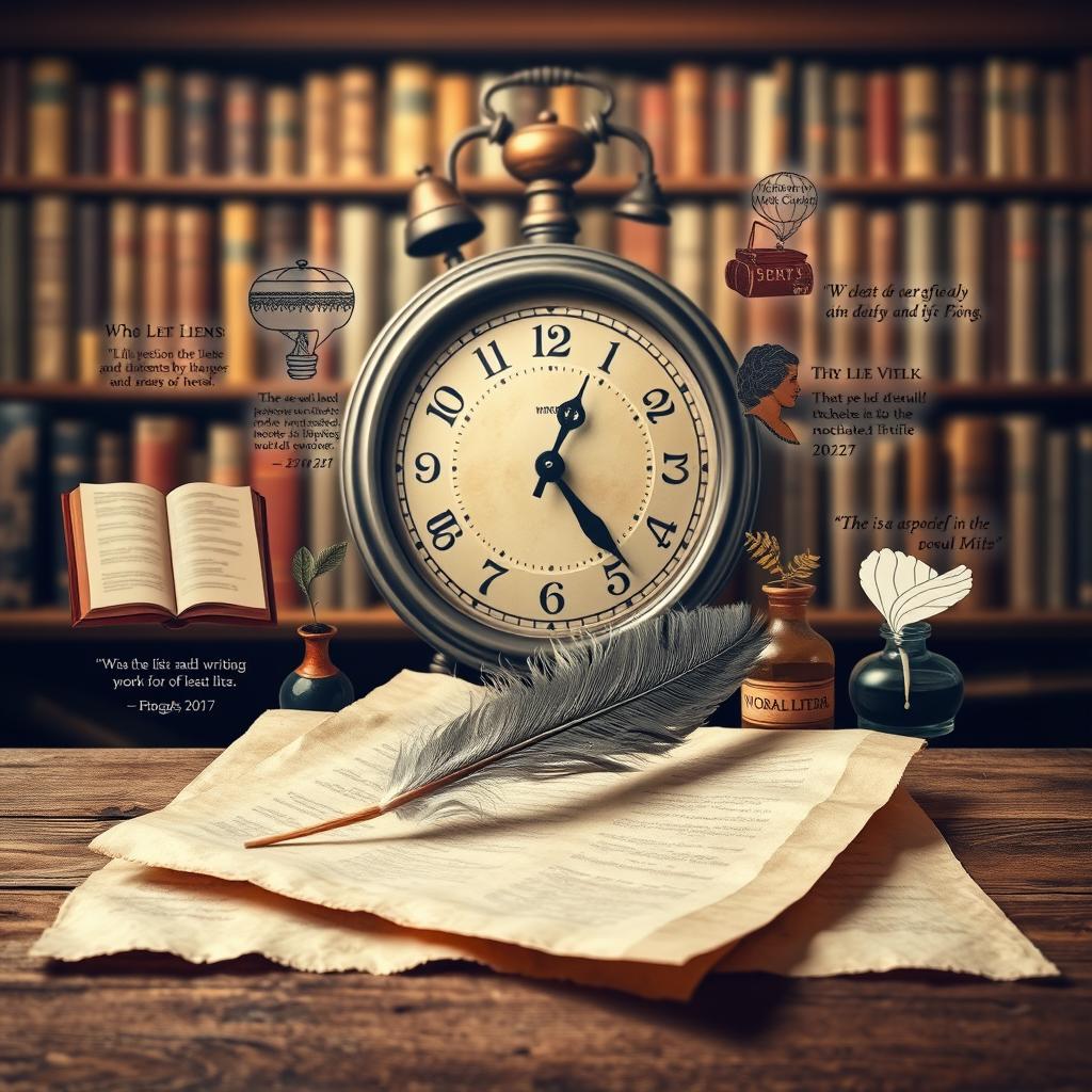 A captivating poster focusing on the theme of world literature