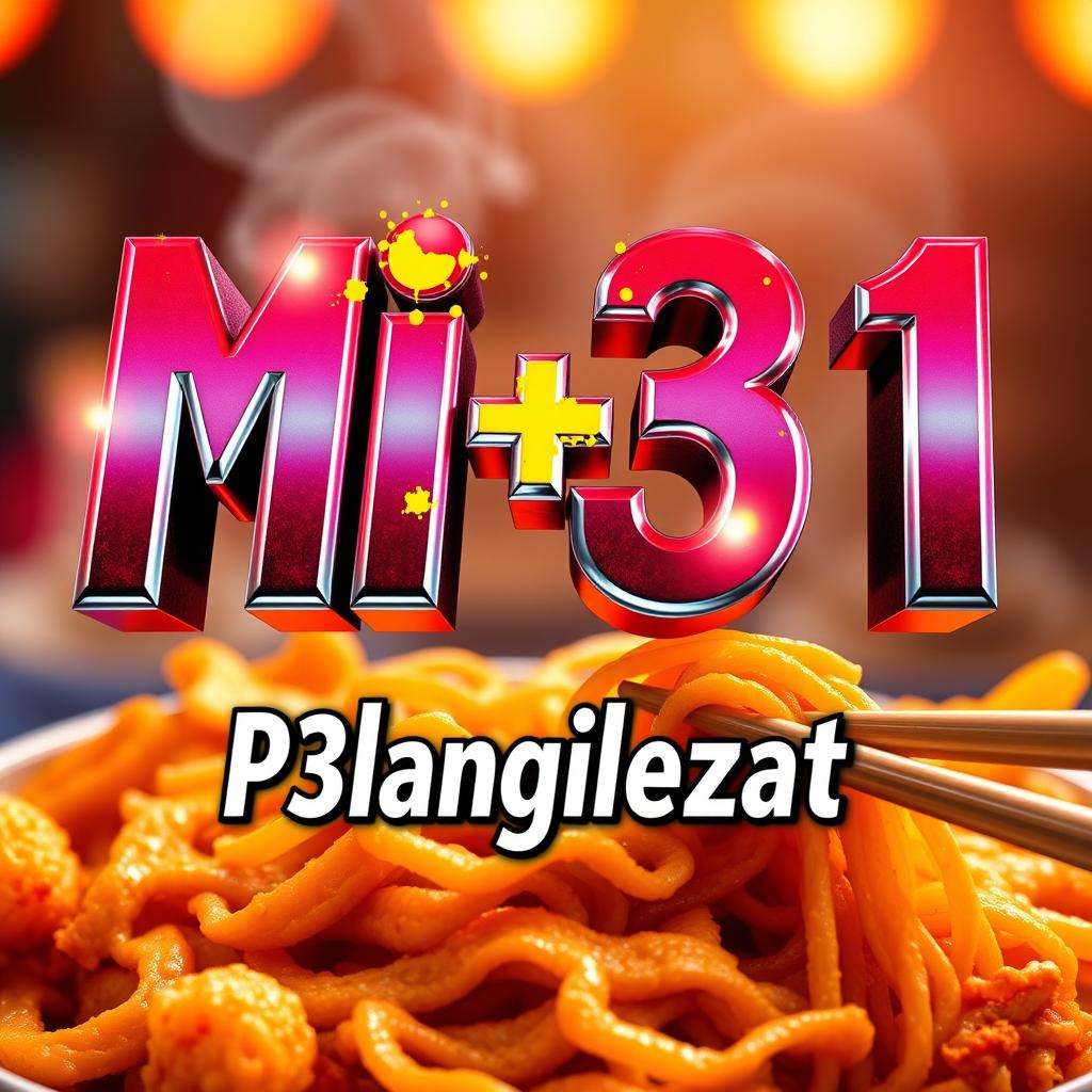 A detailed metallic 3D logo featuring the letters 'Mi3+31' in a striking design