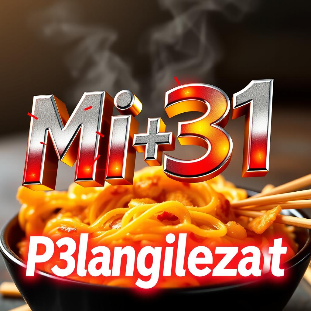A detailed metallic 3D logo incorporating the letters 'Mi3+31' in a dynamic and eye-catching design