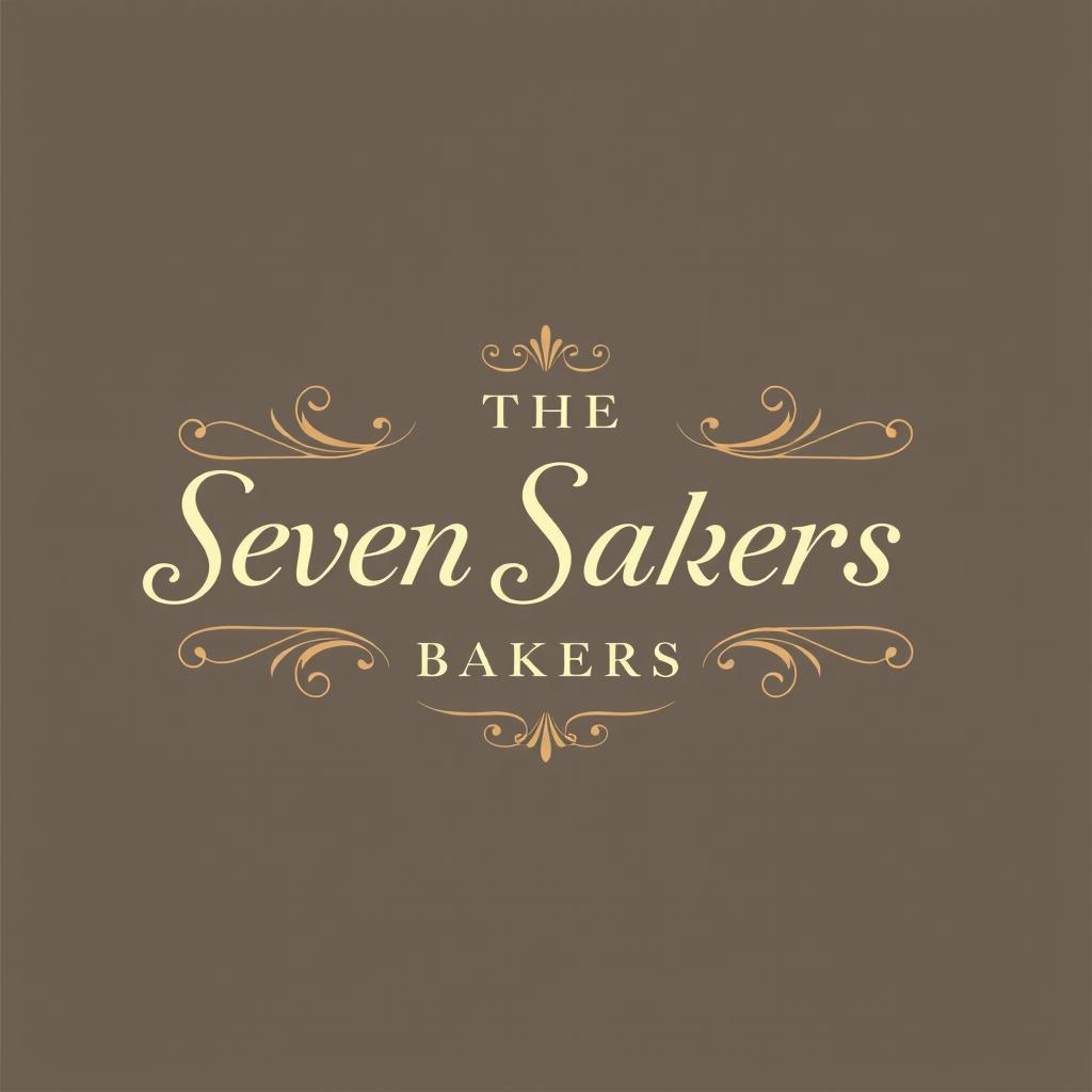 An elegant and refined logo featuring the text 'The Seven Bakers' prominently at the center