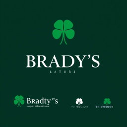 A luxurious and elegant logo for "Brady's" that emphasizes the brand name prominently