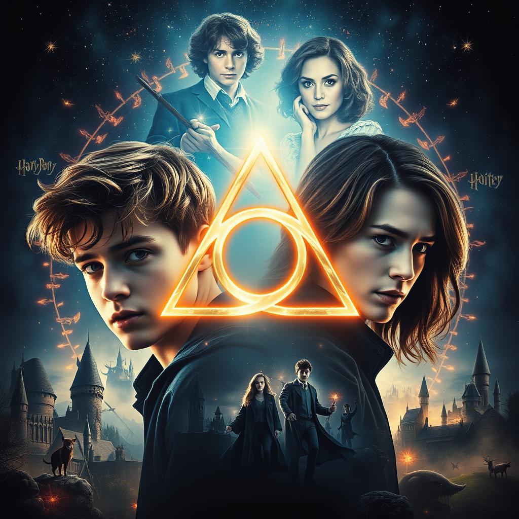 A captivating movie poster featuring a central Triquetra symbol surrounded by mystical lighting