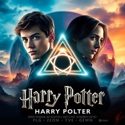 A captivating movie poster featuring the mystical Triquetra symbol at the center, radiating with enchanting lighting to create a magical atmosphere