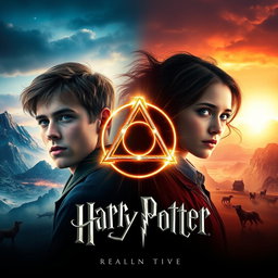A captivating movie poster featuring the mystical Triquetra symbol at the center, radiating with enchanting lighting to create a magical atmosphere