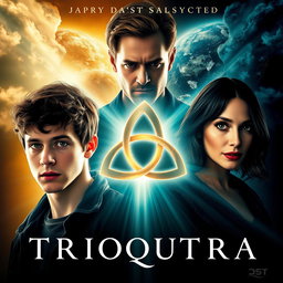 A movie poster featuring the Triquetra symbol at the center, surrounded by mystical lighting that enhances its mystical aura