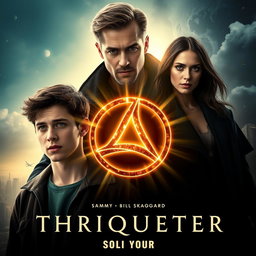A movie poster featuring the Triquetra symbol at the center, surrounded by mystical lighting that enhances its mystical aura