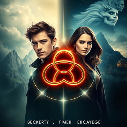 A movie poster featuring the Triquetra symbol at the center, surrounded by mystical lighting that enhances its mystical aura