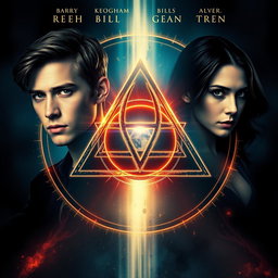 A movie poster featuring a central Triquetra symbol with mystical lighting