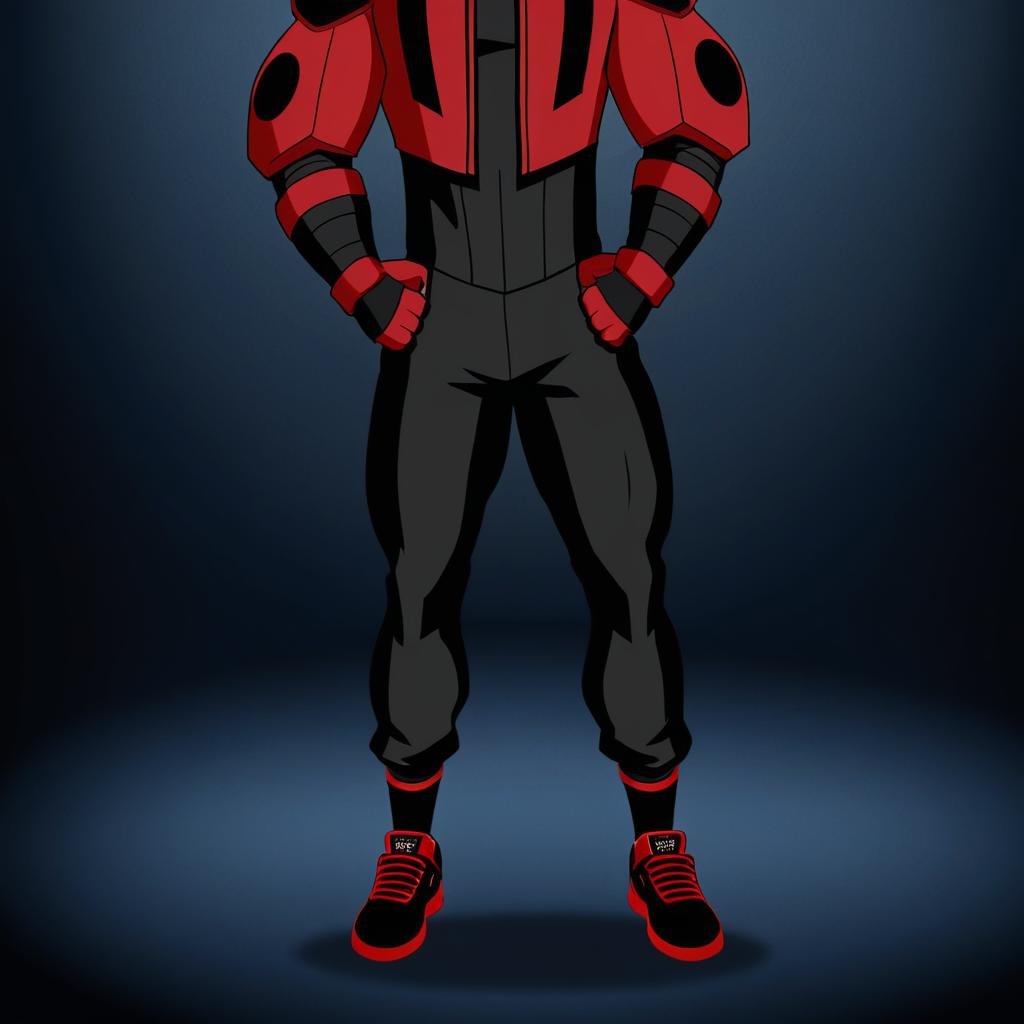 Unleash Adventure: Dynamic Superhero in Red Armor