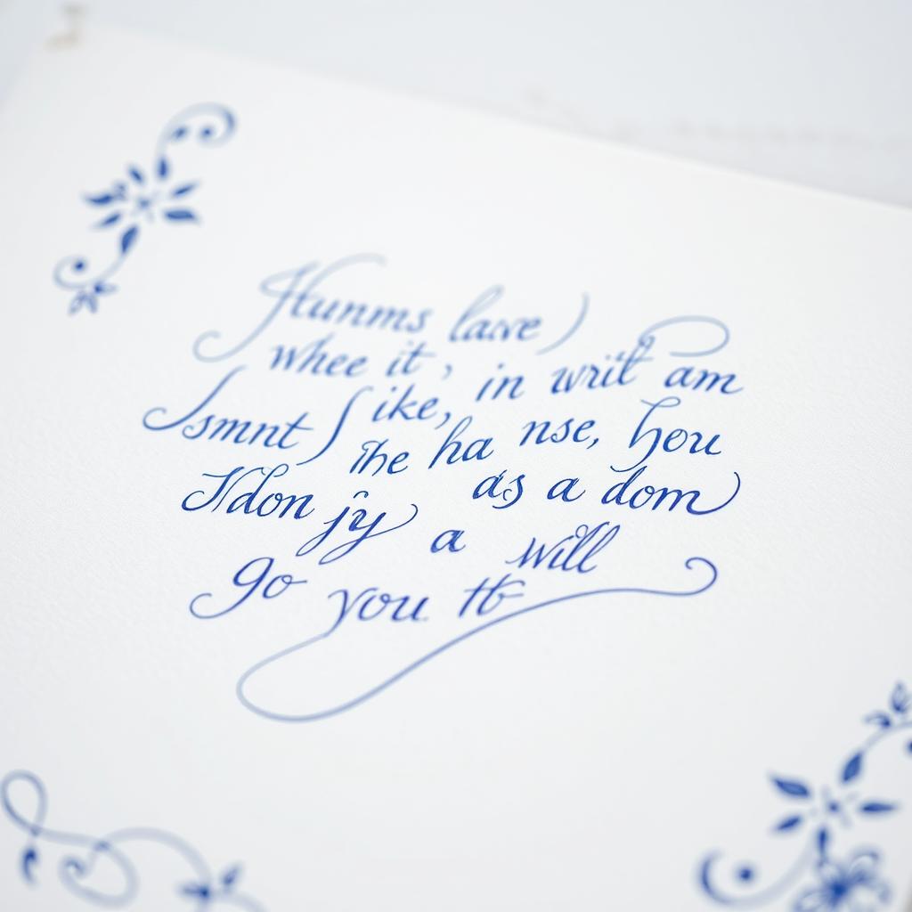 A beautifully handwritten note on a delicate piece of vintage stationery