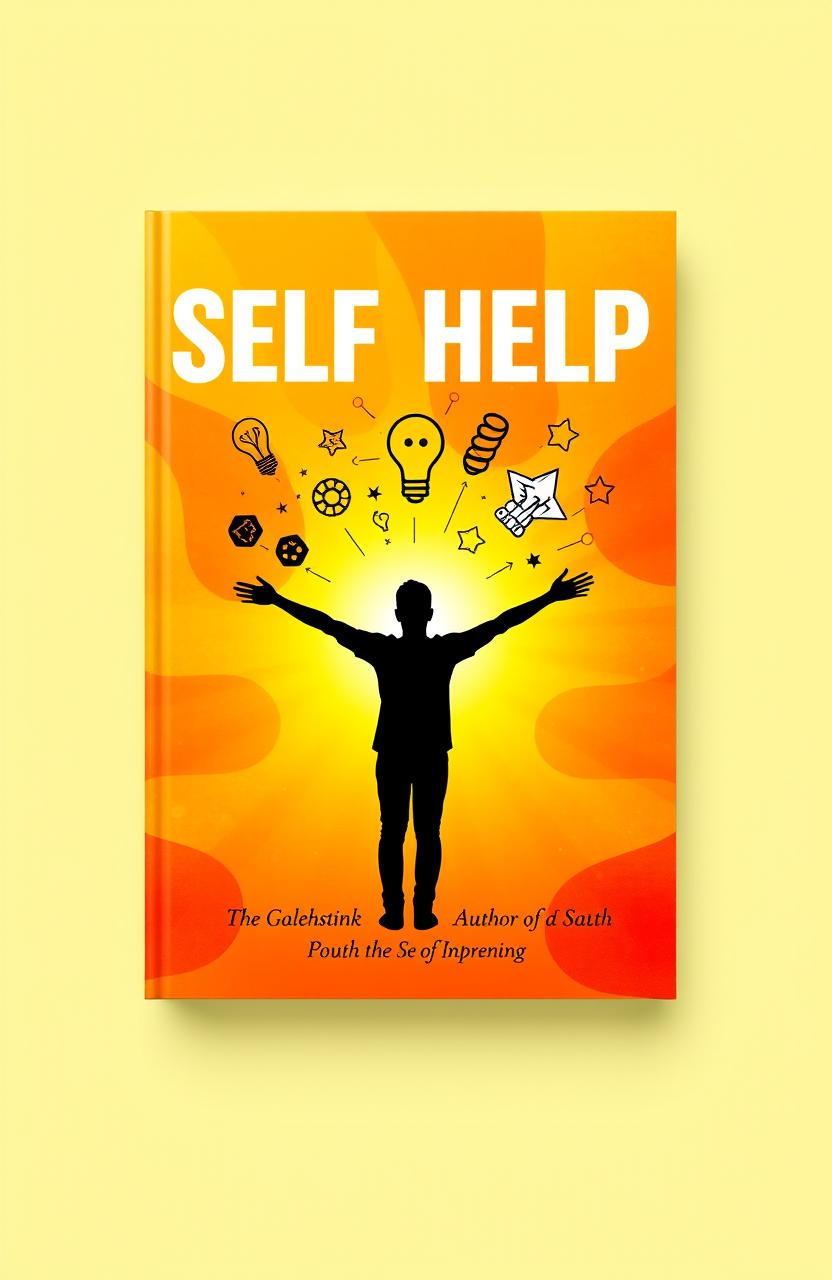 A vibrant and inspiring book cover for a self-help book, featuring an abstract design that embodies growth and positivity