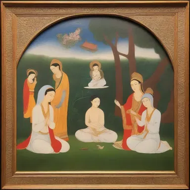 The painting depicted an ameliorative scene of peace and harmony.