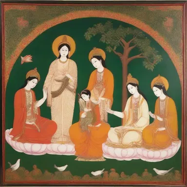 The painting depicted an ameliorative scene of peace and harmony.