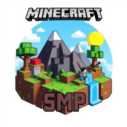 Dive into the Blocky Adventure: Unique Minecraft SMP Logo
