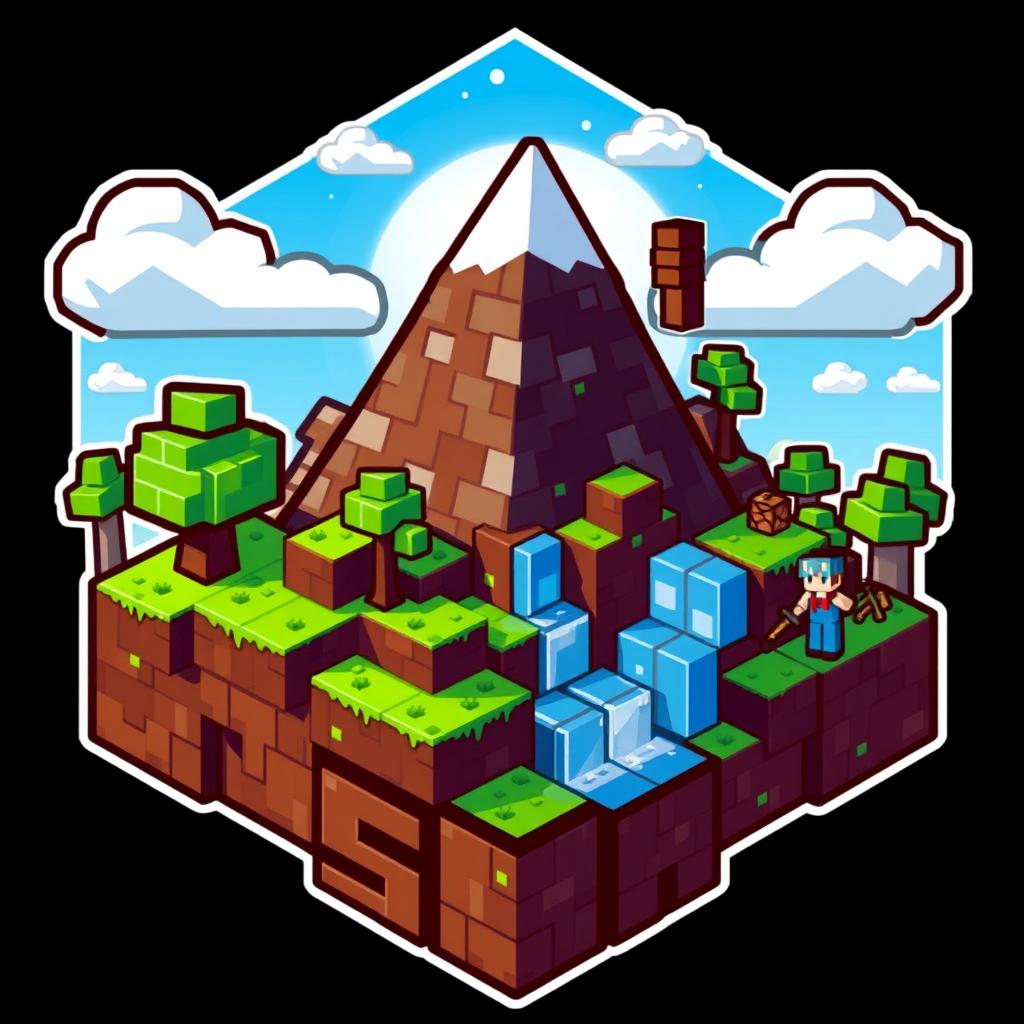 Dive into the Blocky Adventure: Unique Minecraft SMP Logo