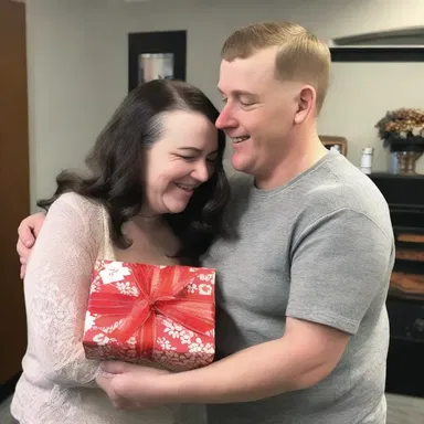 The ameliorative gesture of surprising his partner with a heartfelt gift melted her heart.