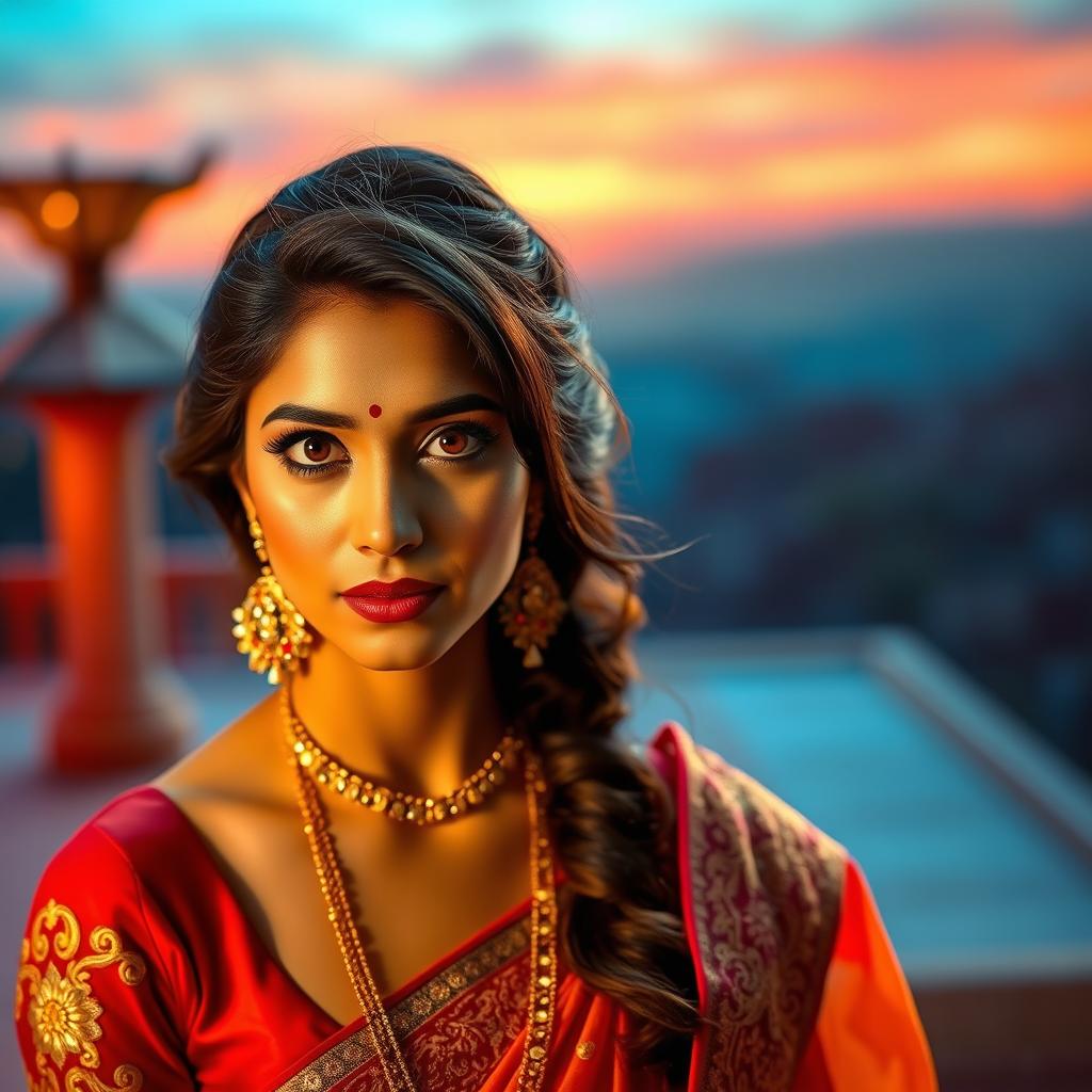 Transform a person into an actor from the film "Sanam Teri Kasam," highlighting features typical of the actors in the film such as expressive eyes and an emotional gaze, styled in a dramatic yet romantic setting