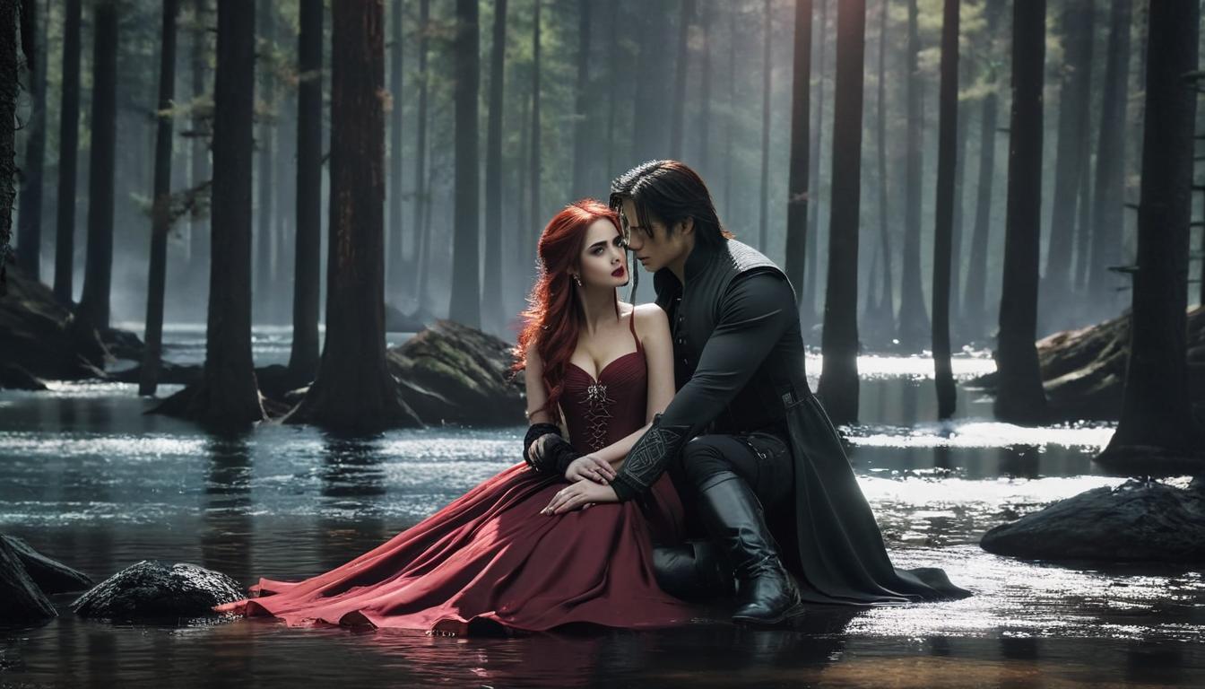 Enchanting Gothic Romance in a Mystical Forest