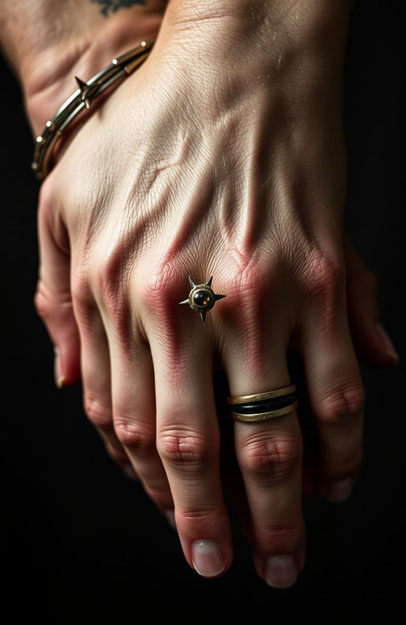 A close-up image of two hands intertwined, conveying an intense emotional connection