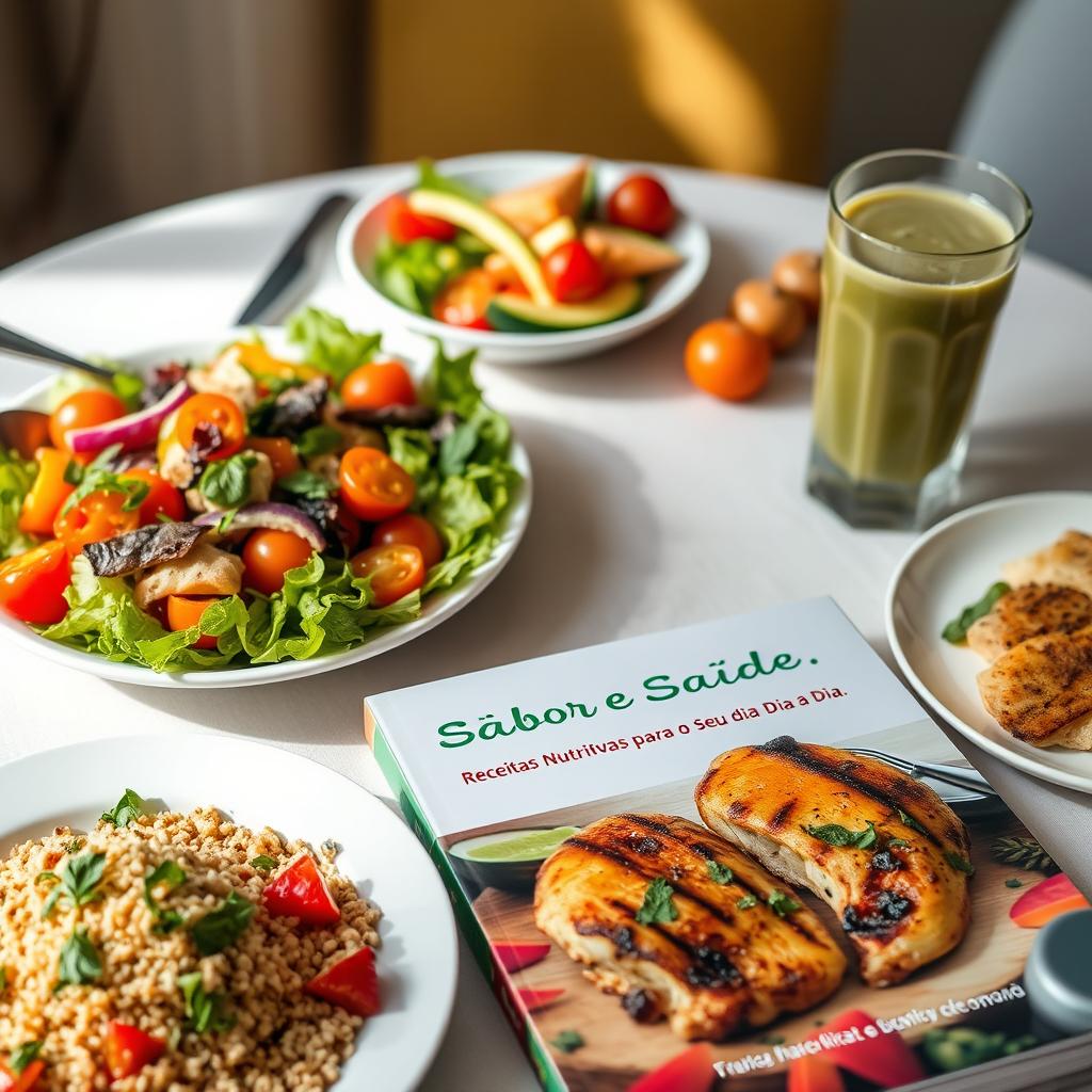 Vibrant Healthy Eating Table Setup