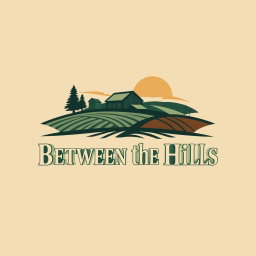 Design a distinctive logo for a farm named "Between the Hills" based in Nova Scotia